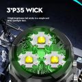 Portable Mini LED Flashlight Powerful 3*Wick Small Pocket Torch USB Rechargeable Strong Light Lantern Super Bright Cap Clip Lamp.