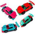 4 in 1 Mini Toy Racing Car for Kids / Mini Wind-Up Kids Colourful Car Toy. 