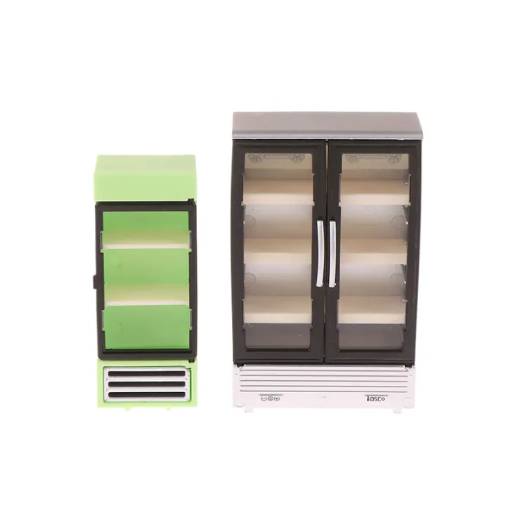 1/12%20Dollhouse%20Simulation%20Refrigerator%20Freezer%20Model%20Dollhouse%20Mini%20Furniture%20Accessories%20Dolls%20House%20Decoration%20Toys%20-%20Image%205