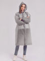 Thick drawstring EVA raincoat, outdoor travel and fishing raincoat, portable long waterproof one-piece raincoat.