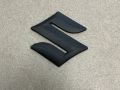 Suzuki "S" Monogram Emblem - Suzuki Alto Front Grill Logo in Matte Black Finish - Suzuki Alto Accessories. 