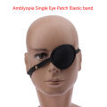 Unisex Black Single Eye Patch One-Eye Washable Adjustable Concave Eyewear Kid Pirate Cosplay Costume. 
