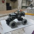 Pull Back Shock Absorber Big Wheel Toy Police Car.