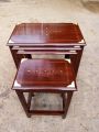Wooden Table set Chinyoti Solid Sheesham Wood Nesting Tables (Set of 4)
لکڑی کی میز کا سیٹ چنیوتی ٹھوس شیشم لکڑی کے نیسٹنگ ٹیبلز (4 کا سیٹ). 