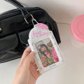 INS Fashion Korean Girl 3inch Idol Photo Storage Card Holder Cute Angel Wings holder Pendant Card Clip Student Campus Card Cover. 