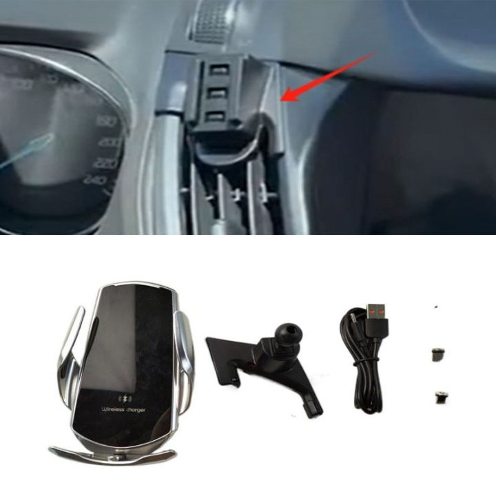 15W Fast Charging Wireless Charger Car Mount Phone Holder Automatic Clamping For 2013-2020 Ford KUGA