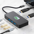 USB C 3.0 HUB Type C to Multi 4K HDMI Monitor Video Converter RJ45 Ethernet VGA PD Power Adapter Docking Station Laptop Splitter.