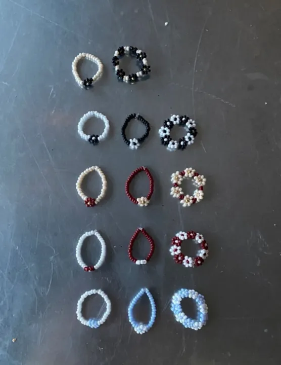 seed%20Beaded%20rings%20cute%20rings%20set%20unique%20fashion%20for%20girls%20-%20Image%204