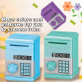 [FE] Automatic Mini Safe Coins  Saving Money Box Password Counter Code Key Lock Coin Bank ATM Child. 