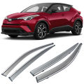 4 piece Window visor for Toyota C-HR  car exterior accessories decoration item rain guard high quality plastic material  CHR rain shads. 