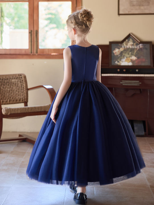 Tween%20Girl%20Elegant%20Romantic%20Royal%20Blue%20Dress%20Long%20Dress%20Wedding%20Flower%20Girl%20Pongsa%20Dress%20Birthday%20Party%20Piano%20Performance%20-%20Image%202