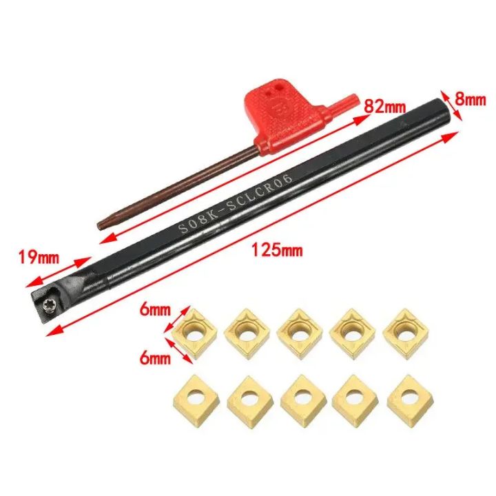 Lathe%20Boring%20Bar%20Holder%208mm%20S08K-SCLCR06%20With%2010pcs%20CCMT060204-HM%20Inserts%20And%20T8%20Wrench%20Turning%20Tools%20For%20Semi-finishing%20-%20Image%203