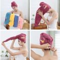 High quality Magic Shower Cap Soft Microfiber ,Girls Hair Towel Super Absorbent Quick Drying. 