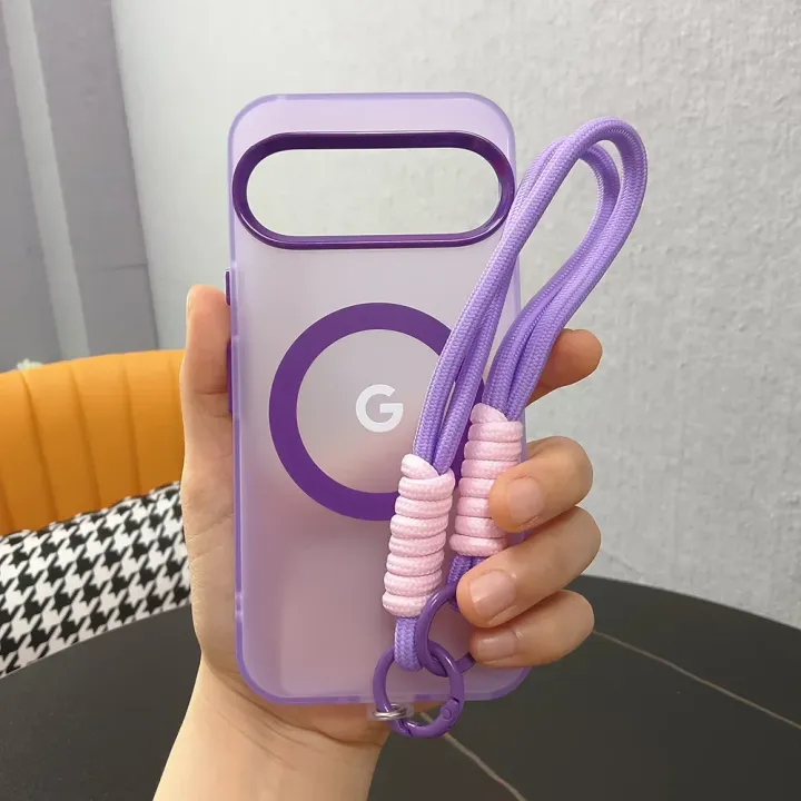Trendy%20Limited%20Edition%20Candy%20Color%20Magnetic%20Charge%20Case%20For%20Google%20Pixel%2010%209%20Pro%20XL%208%20A%20Pro%20Portable%20Wristband%20Shockproof%20Cover%20-%20Image%203