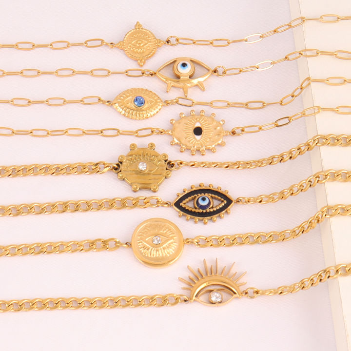 316L%20Stainless%20Steel%20Evil%20Eyes%20Chain%20Bracelet%20For%20Women%20Fashion%20Girls%20Wrist%20Chain%20Wrist%20Jewelry%20Party%20Holiday%20Gifts%20Accessories%20-%20Image%203