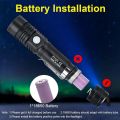 Illuminate Your Adventures With The Rechargeable Metal Body High Power Long Distance Flashlight. 