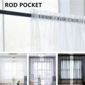 Shading Solid White Sheer Curtains for Living Room Decoration Window Curtains for Kitchen Modern Tulle Voile Organza Curtains. 