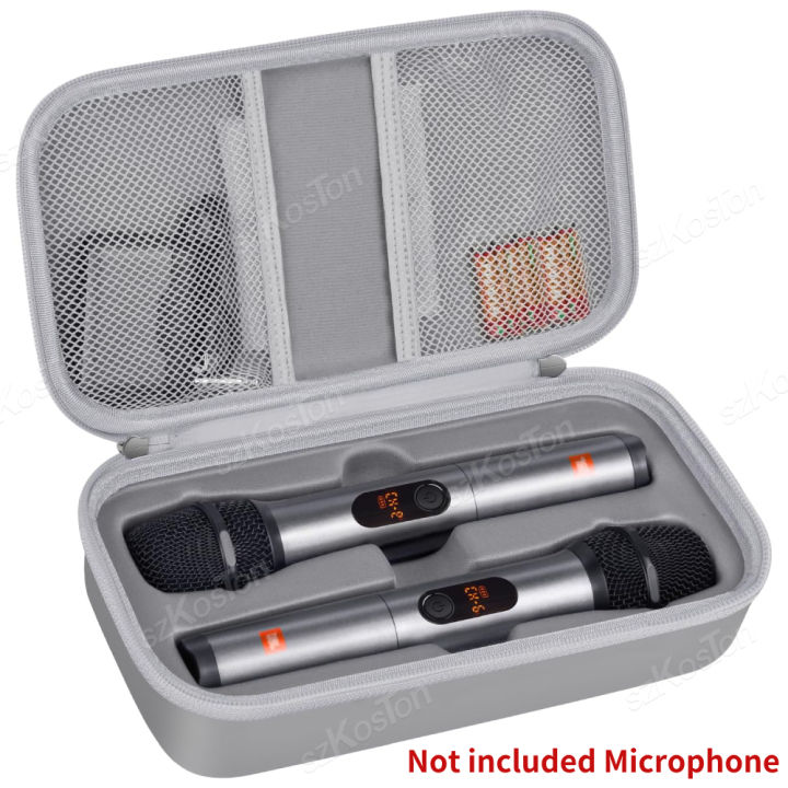 Wireless Microphone Case for PartyBox Wireless Two Microphone System Singing Karaoke Dual Mic Handheld Travel Storage Bag