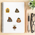 60Pcs Funny Poop Emoticons Sticker Poop Meme DIY Stickers Scrapbooking Phone Luggage Skateboard Waterproof Decals.