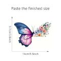 2pcs Fairy Flowers Butterfly Peel And Stick Art DIY Decor for Switch board Stickers, HD Print, Bathroom, Bedroom, Living Room, Kitchen Stickers, Light Board Sticker, Self-Adhesive Removable Waterproof Wall Stickers, Home, Room Decoration for kids Girls. 