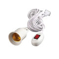 5/10m Lamp Bases Universal With Switch Led Bulb Socket Adapter E27 Screw Lamp Holder Accessories Tools Two Plugs Suspension.