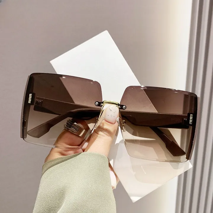 Women%20Fashion%20Rimless%20Beach%20Gradient%20Sunglass%20Original%20Lady%20Retro%20UV400%20Eyeglasses%20-%20Image%205