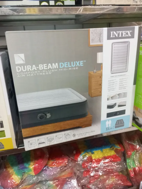 INTEX%2067766%200.99M%20DURA-BEAM%20Deluxe%20Fiber-Tech%20Technology%2033CM%20Extra%20Thick%20Inflatable%20Air%20Bed%20Mattress%20Built-In%20..caina%20-%20Image%202