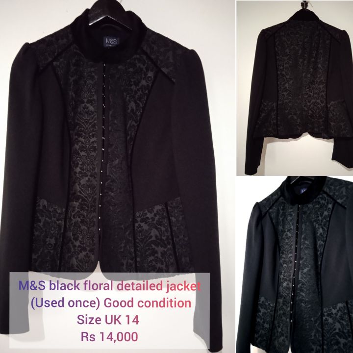 M&S Black Detailed Jacket