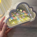 Cloud Tulip Night Light Handmade DIY Material Flower Home Decor Mirror Creative Atmosphere Lamp Birthday Gift Valentine's Day. 