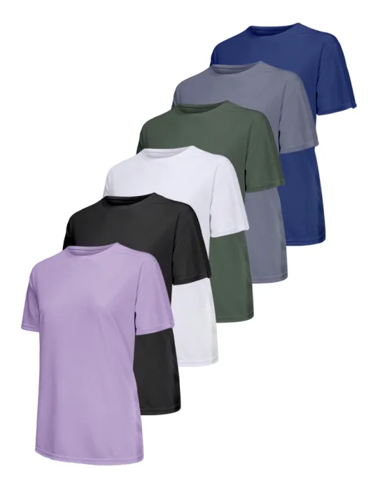 Women's%20Solid%20Color%20Ultralight%20Quick%20Dry%20Sport%20T-Shirt,Breathable%20Lightweight%20%20,Running%20Gym%20Compression%20Shirt%20-%20Image%202