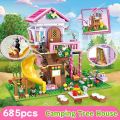 Friends City Tree House Summer Holiday Villa Castle Building Blocks Sets Garden Model DIY Toys Kids Girl Boy Child Birthday .