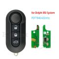 3 button Remote Car Key for Fiat 500 500L Punto Florino Doblo Qubo Punto Evo Grande Punto 433MHz Marelli / Delphi BSI System.
