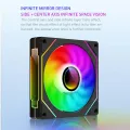 UPSIREN UF-1 PRISM 4 PRO Computer Chassis Fan 12cm ARGB 4 Pin PWM Quiet Cooling Fan 12V Large Air Volume 45.2CFM/600-1500RPM. 
