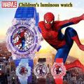 Spiderman Multicolored Digital Glowing Light Wrist Watch for Boys and Girls Spider-Man Digital Glow and Disco light ,12 second Glowing LED light Watch Product Characters Dispatched as per Availability Band Material: Silicon 3 Button : 1 for glowing led an. 