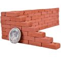 50pcs Mini Red Brick 1:16 Acacia Grove DIY Fake Bricks Model for Fairy Garden Building & Party Toys.