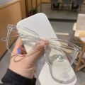 Anti-blue Light Glasses for Women with Regular Eyeglass Frame Finished Retro Flat Light Frame. 