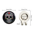 New Black Skull Golf Ball Marker Hat Clip Magnet Alloy Golf Mark Magnetic Cap Clip Halloween Cool Design Accessories Drop Ship.