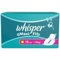 Whispers Maxi Fit L Wings Sanitary (15 pads). 