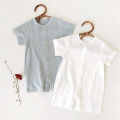 0 To 2year Old  100%Cotton Baby Pajamas, SummerShort Sleeve Rompers , Casual Jumpsuit for Newborn,Baby Boys and Girls. 
