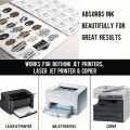 50pcs A4 glossy self-adhesive label paper printable, inkjet printer and laser printer, bright white, quick-drying, suitable for. 