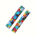 2-Piece Universal Stroller Handle Covers, Cartoon-Print Cotton Armrest Protectors, Baby Stroller Handle Guards, Accessories.