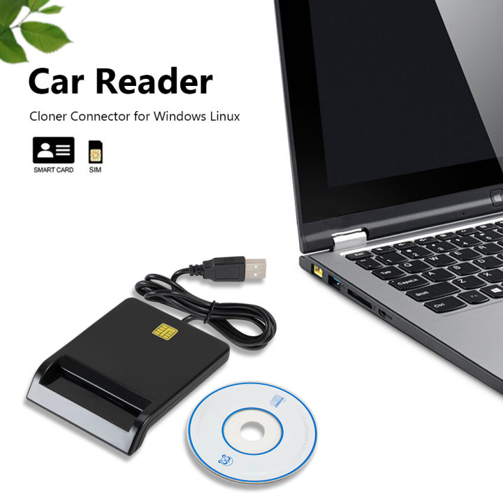 Software Key Card Reader USB 2.0 Smart Card Reader for Bank Card IC/ID EMV DNIE ATM CAC SIM Card ...