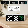 LED Digital Clock Temperature Date Week Display Desktop Clock 3 level Brightness Adjustment Voice Control Countdown Alarm Clock. 