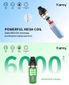 Kamry Akula 6000 Puff Disposable E-Cigarette Vape Red Apple Lemon Flavor. 
