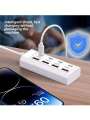 8-port USB adapter, equipped with 4 USB 3.0 ports and 4 PD fast charging ports - 25W power output. 