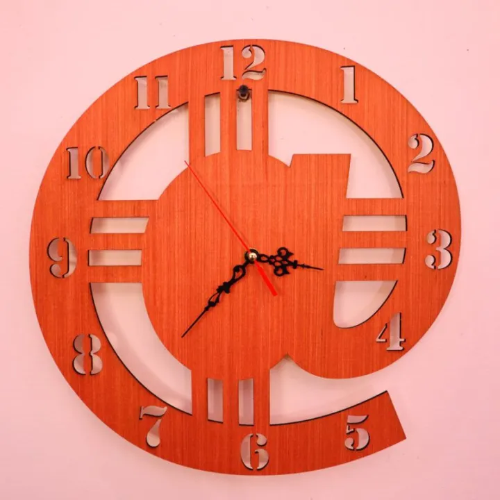 Wooden%20Wall%20clock%20%7C%7C%20Attractive%20@%20symbol%20design%7C%7C%20Home%20Decor%20-%20Image%203