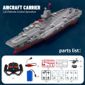 JJRC S19 RC Aircraft 2.4G Remote Control Battleship Boat RC Boat Auto Water Sensor Carrier Boat Toys  for Kids Boys. 