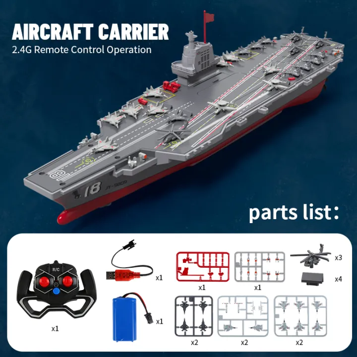 JJRC%20S19%20RC%20Aircraft%202.4G%20Remote%20Control%20Battleship%20Boat%20RC%20Boat%20Auto%20Water%20Sensor%20Carrier%20Boat%20Toys%20%20for%20Kids%20Boys%20-%20Image%206