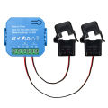 Smart Life WiFi Energy Bidirection Meter with Buzzer Overload Alarm App Monitor Solar Produced Consumed Power AC110V/240V.