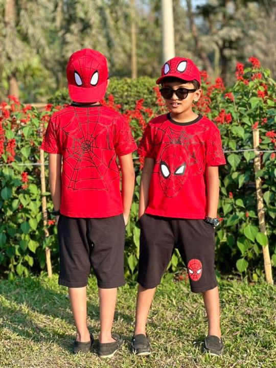 Eid%20Special%20Most%20Popular%20Spiderman%203%20PCs%20Baby%20Combo%20Pac%20T-Shirt%20,Pant%20and%20Cap%20for%202-9%20years%20baby%20-%20Image%203